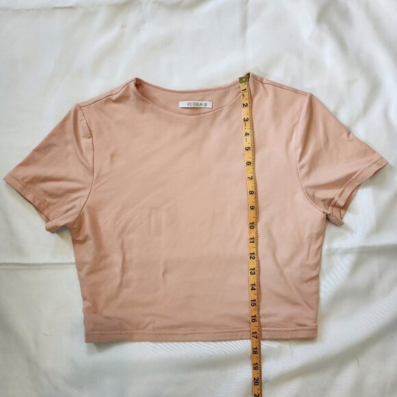 REORIA Crop Top, Light Pink. Size Large - Picture 9 of 11